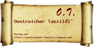 Oestreicher Tasziló névjegykártya